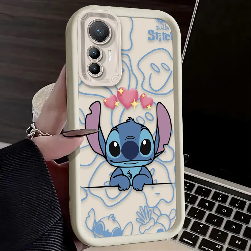 Casing Pasangan Disney Stitch untuk Xiaomi Poco F7 F6 F5 F4 F3 M5s C65 C75 C71 X7 X6 X5 X4 GT X3 NFC M7 M6 Pro 4G 5G Penutup Tahan Benturan