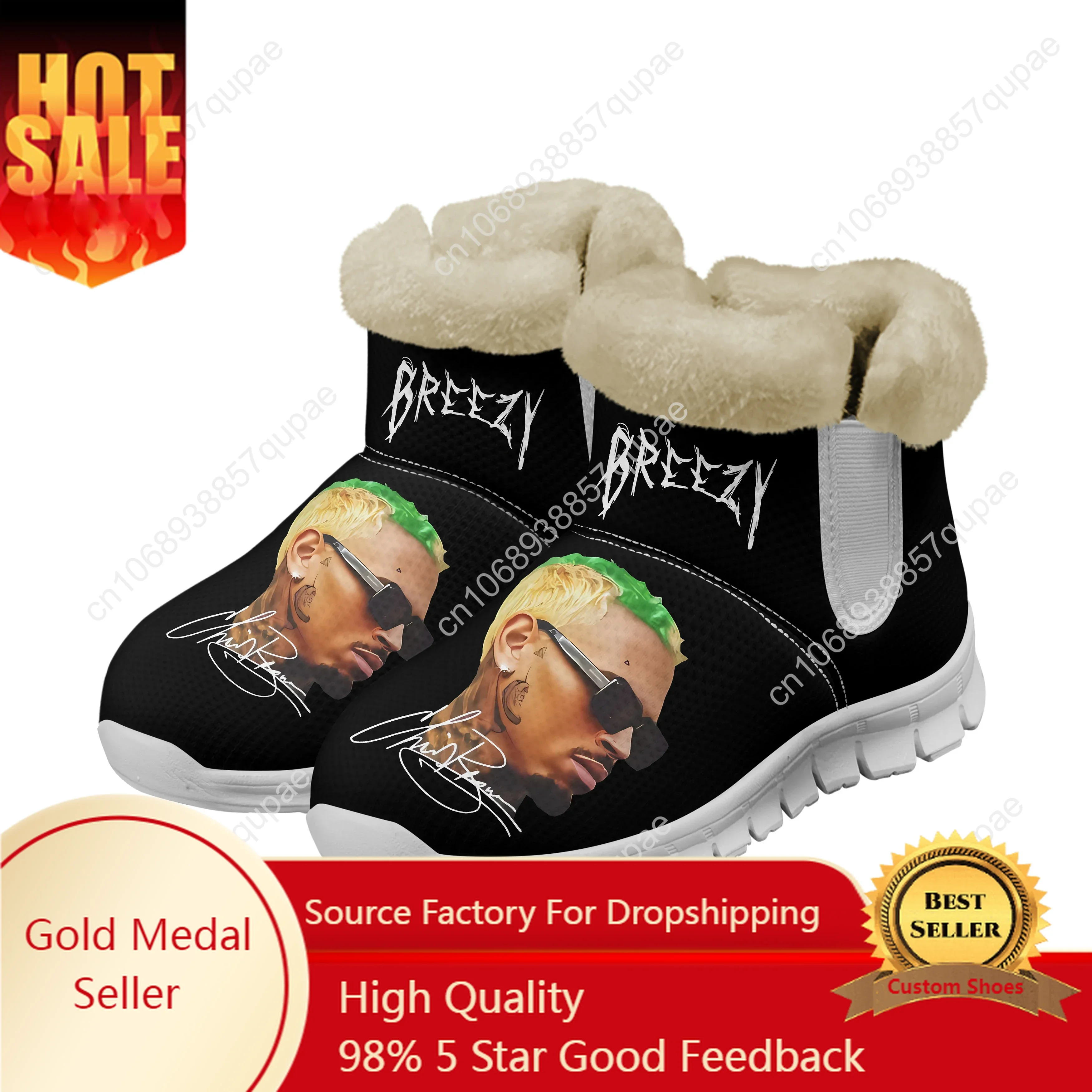 

Chris Brown Snow Boots Hip Hop Rapper Mens Womens Shoes Keep Warm High Quality Casual Lightweight Couple Sports Custom Sneakers