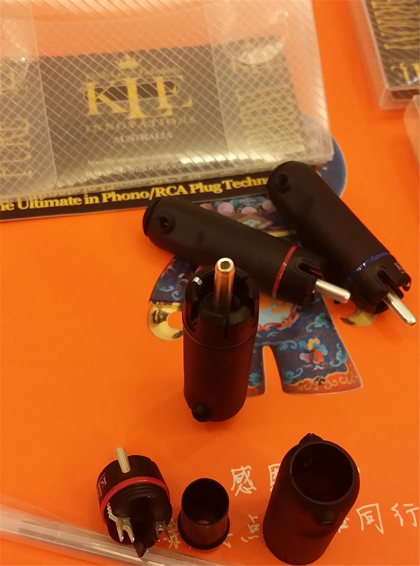 P-008 ETI Eichmann RCA موصلات Eichmann RCA التوصيل عالية النقاء 99.999% ETI KLE المطلق 1 مجموعة/4 قطعة أفضل RCA التوصيل