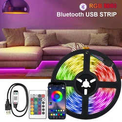 Sznurek do lodu 5V 5050 lampa Led do pokoju 5M 10M taśma lodowa z Ir Bluetooth pilot Wifi sterowania kolorowymi dziećmi do pokoju