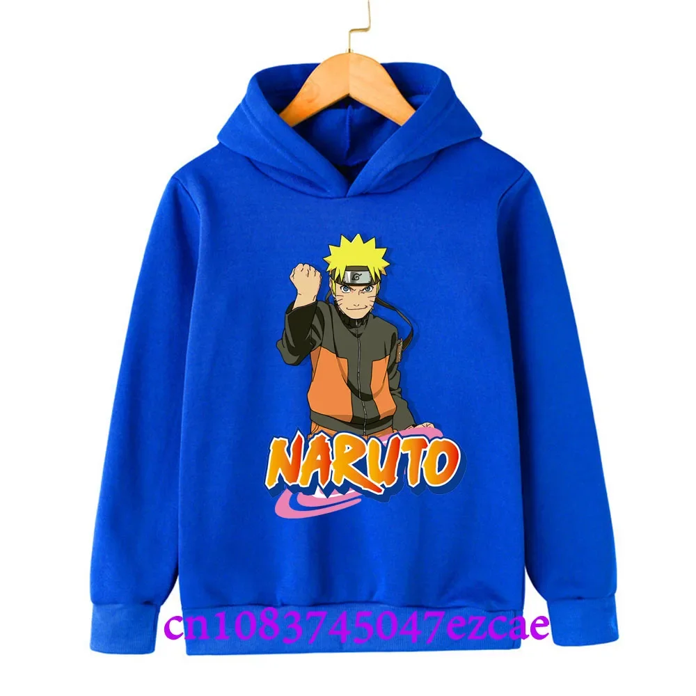 NARUTO Spring And Autumn Childrens Hoodie Shirt Cartoon Print Children Sportswear Sweater Jacket Baby Set Children's Blouse baby