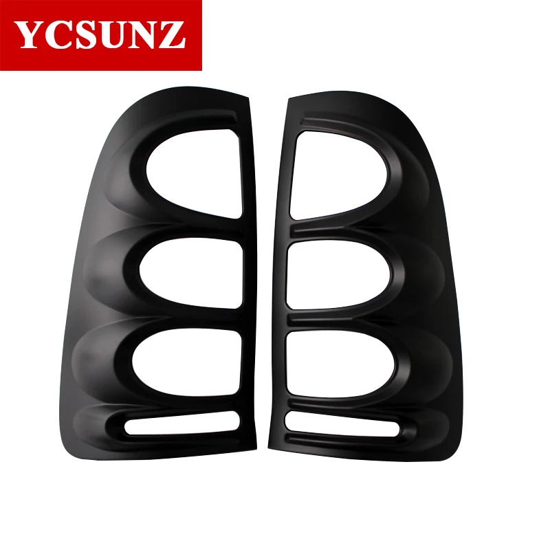 ABS Black Rear Lights Cover For For Toyota Hilux Vigo 2005 2006 2007 2008 2009 2010 Accessories Car Tail Light Lamp Hood YCSUNZ