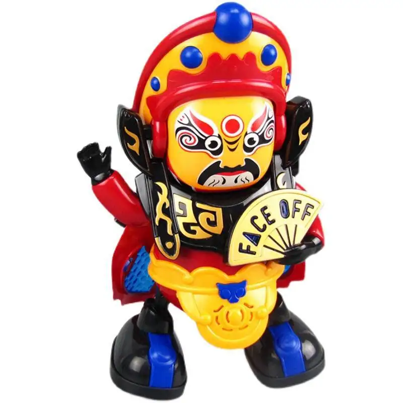 

Children's Electric Toys Funny Sichuan Opera Face Changing Doll Chinese Doll Electric Toys With Lights Music Dancing Robot Toys