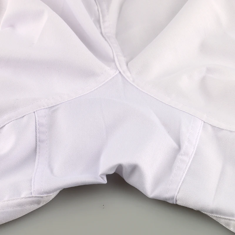 White Cotton Taekwondo Uniforms Karate Judo Taekwondo Dobok Clothes Children Adult Unisex Long Sleeve Suit TKD Clothing