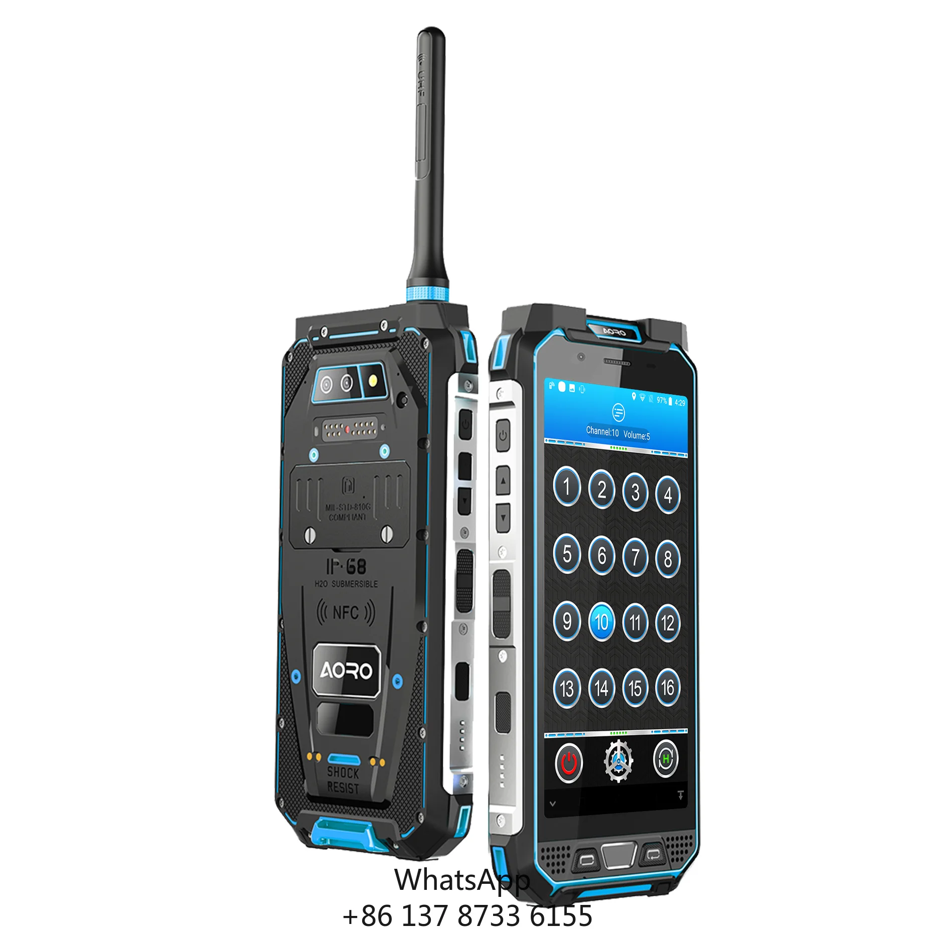AORO M5 POC PTT Two Way Radio Walkie Talkie Phone Lte Walkie Talkie Dmr Hardware Radio Intercom Rugged Smartphone
