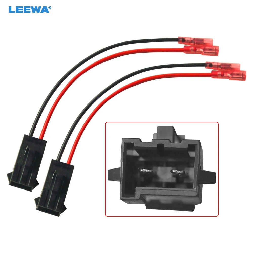 

LEEWA 2x Auto 2Pins Stereo Speaker Wire Harness Adaptors For Ford Car Speaker Replacement Connection Wiring Plug Cables #CA1365