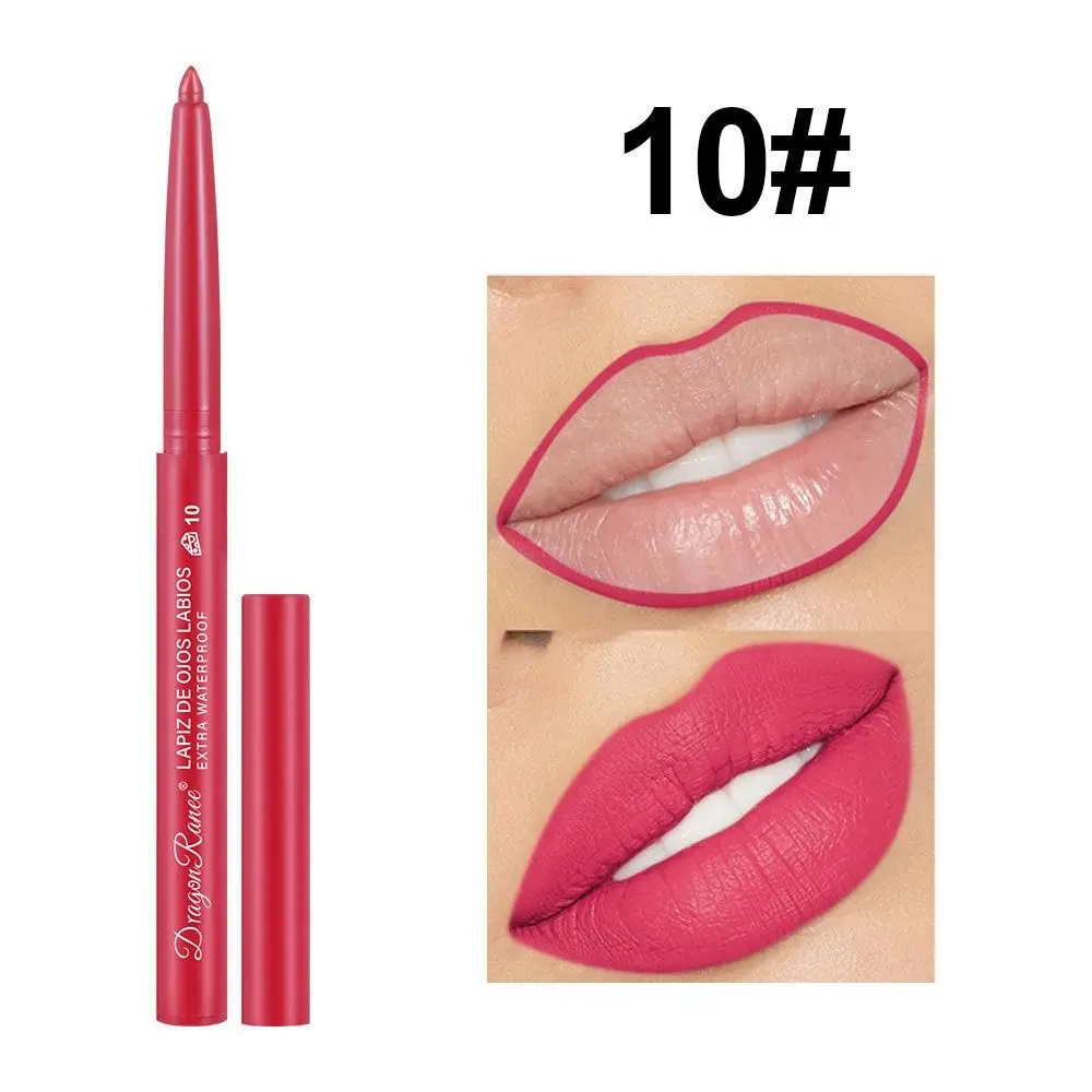 Nieuwe waterdichte lipliner potlood natuurlijke omtrek lip contour lijn matte matte lippenstift potloden fluwelen lipliner