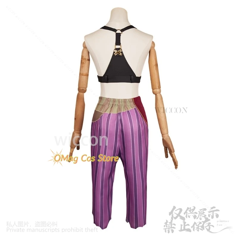 Jinx Cosplay Game LOL FantrenforCostume, TV 2 Arcane, perruques 3D, accessoires de couverture de doigt, ensemble de poudre de gril, tenues d'Halloween, jeu de rôle