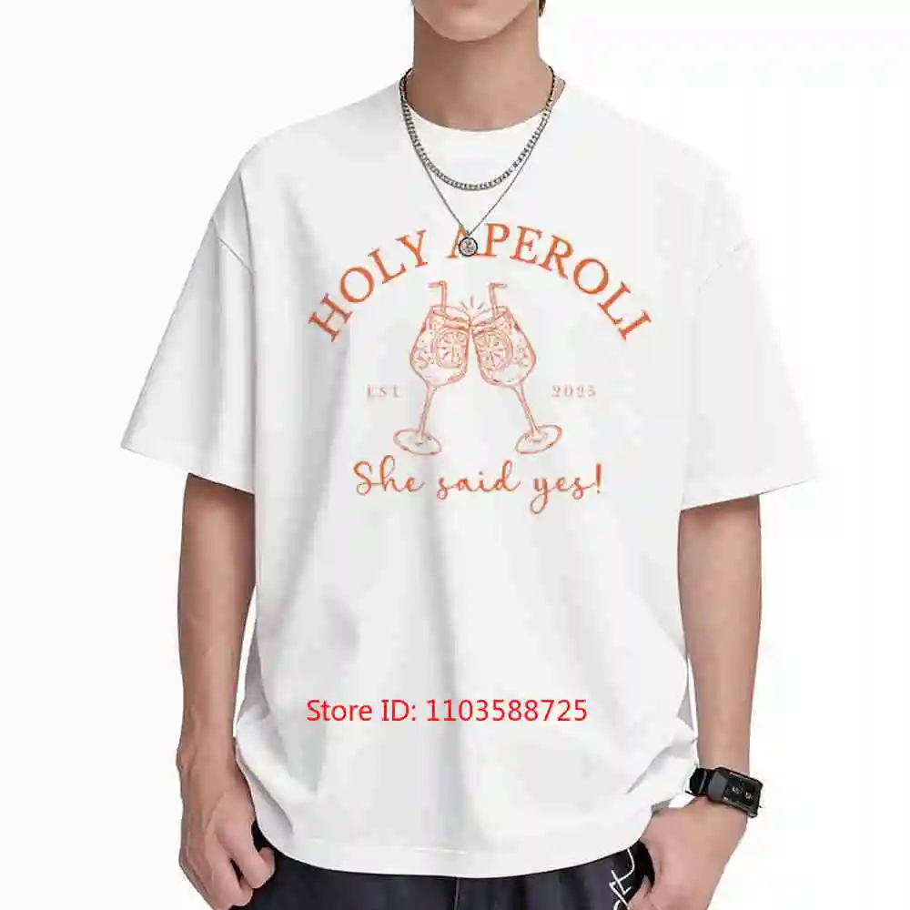 Apollo Champagne Celebration She Said Yes Engagement Proposal Short Sleeve Tee 100% Cotton T-Shirt