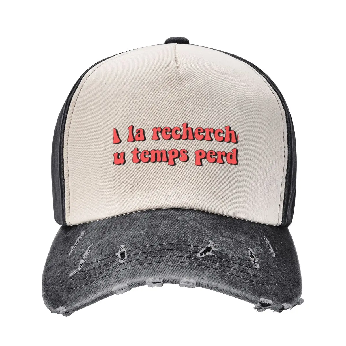 In Search of Lost Time Proust french quote Baseball Cap sun hat Visor Hat Beach Big Size Hat Men's Luxury Women's