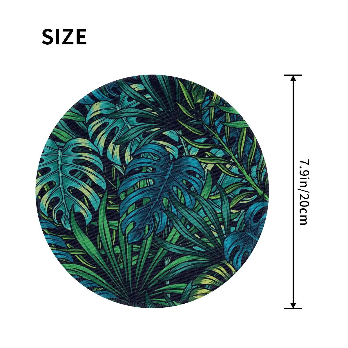 Palm Leaf Mouse Pad Tropical Plant Printed Rubber Mousepad For Office Home Computer Soft Aesthetic Quality Mouse Mats