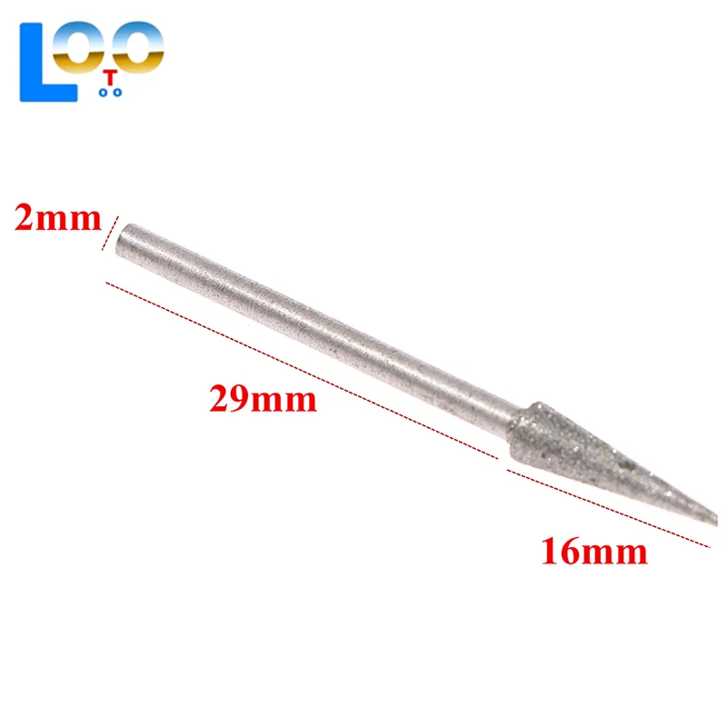 6/10 ชิ้น 1-4 มิลลิเมตรเครื่องมือแกะสลักหัวขัดหัวฉีดบดหัวฉีดเพชรหัวเข็มแกะสลักเครื่องมือขัด