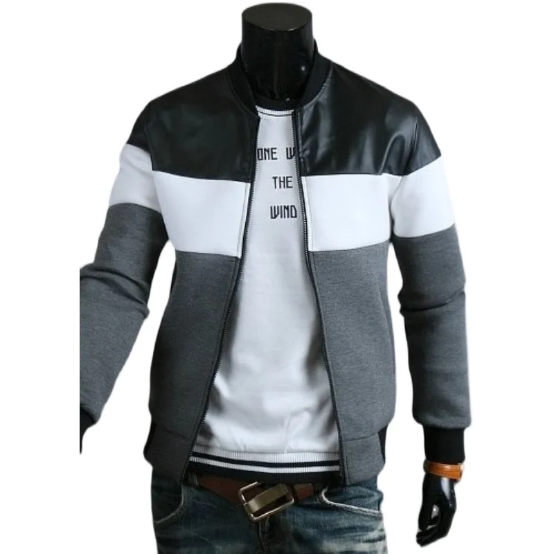 

Мужская приталенная повседневная куртка в корейском стиле, осеннее пальто укороченной длины с V-образным вырезом, для мужчин среднего и старшего возраста