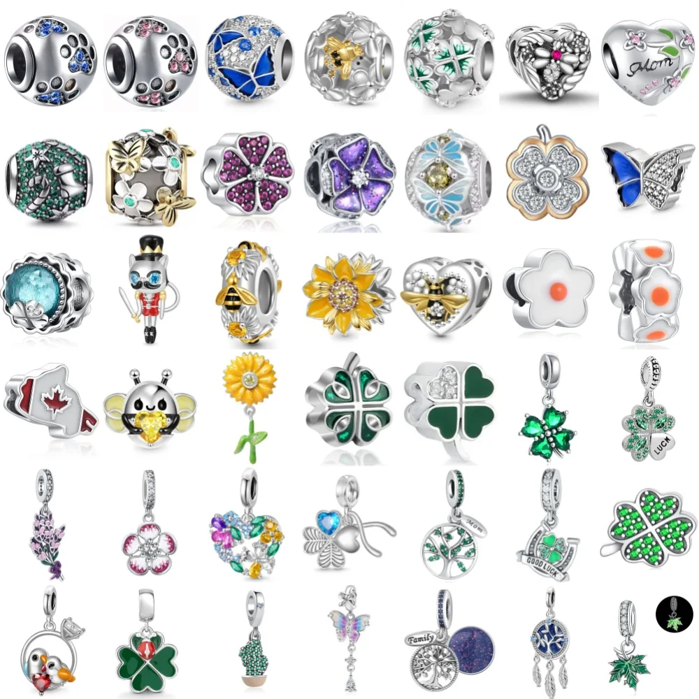 

Hot Selling 925 Silver Bee,Butterfly,Cactus,Flower Bead Pendant,Suitable for European Original Bracelet DIY Exquisite Jewelry