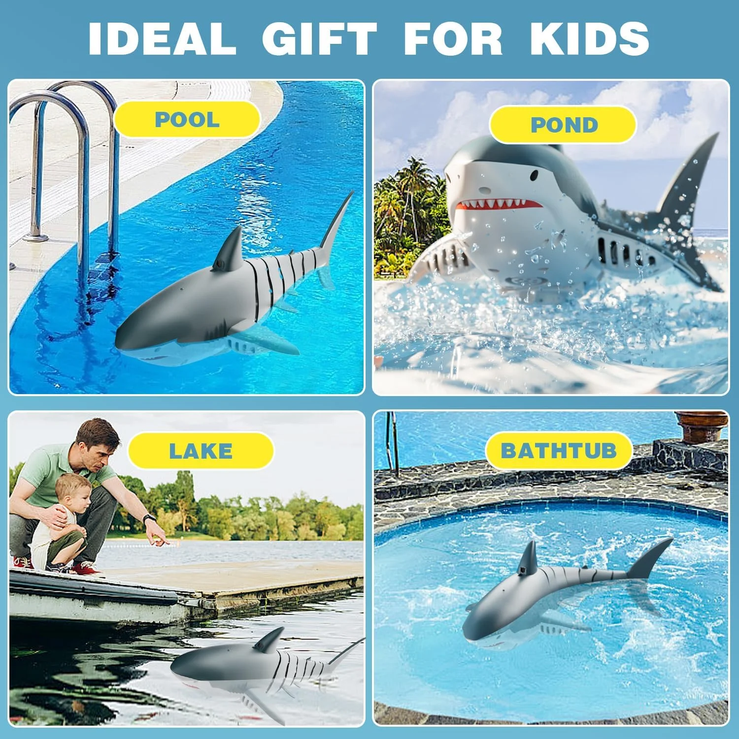 リモコンサメボートおもちゃ電動高シミュレーションサメ 4K カメラ充電式バッテリー RC おもちゃ誕生日プレゼント子供のための