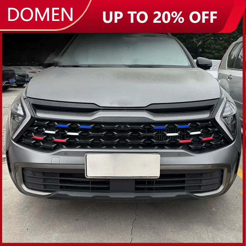 

For Kia Sportage NQ5 X-line 2021 2022 2023 2024 Three color decorative strip ABS material for car grille