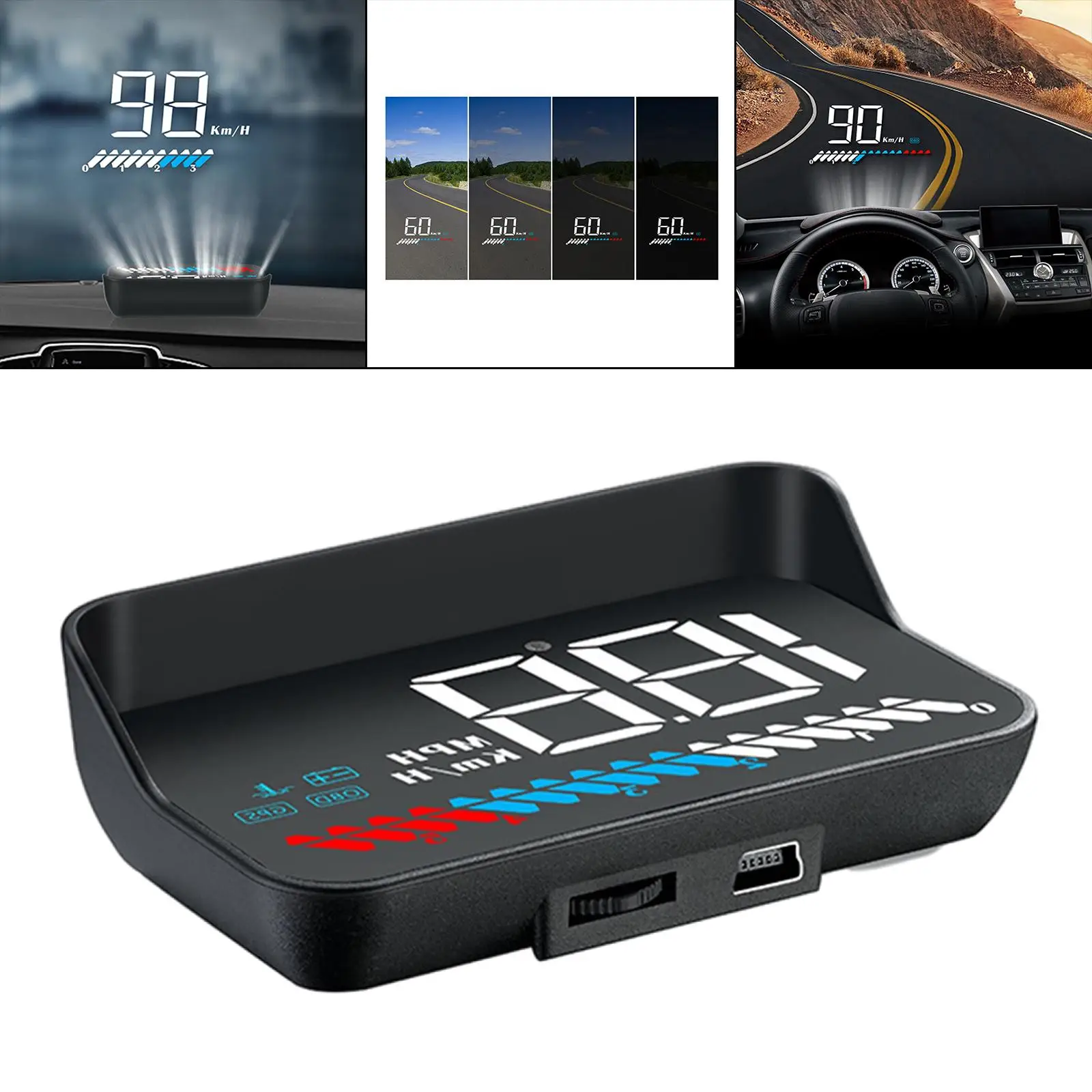 

Проекционный дисплей (HUD) OBD2 GPS для автомобиля: оповещение о усталости водителя, проектор для поездок