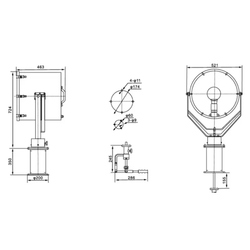 

CTG3-A IP56 1000W Incandescent Bulb Marine Spot Light for Boat