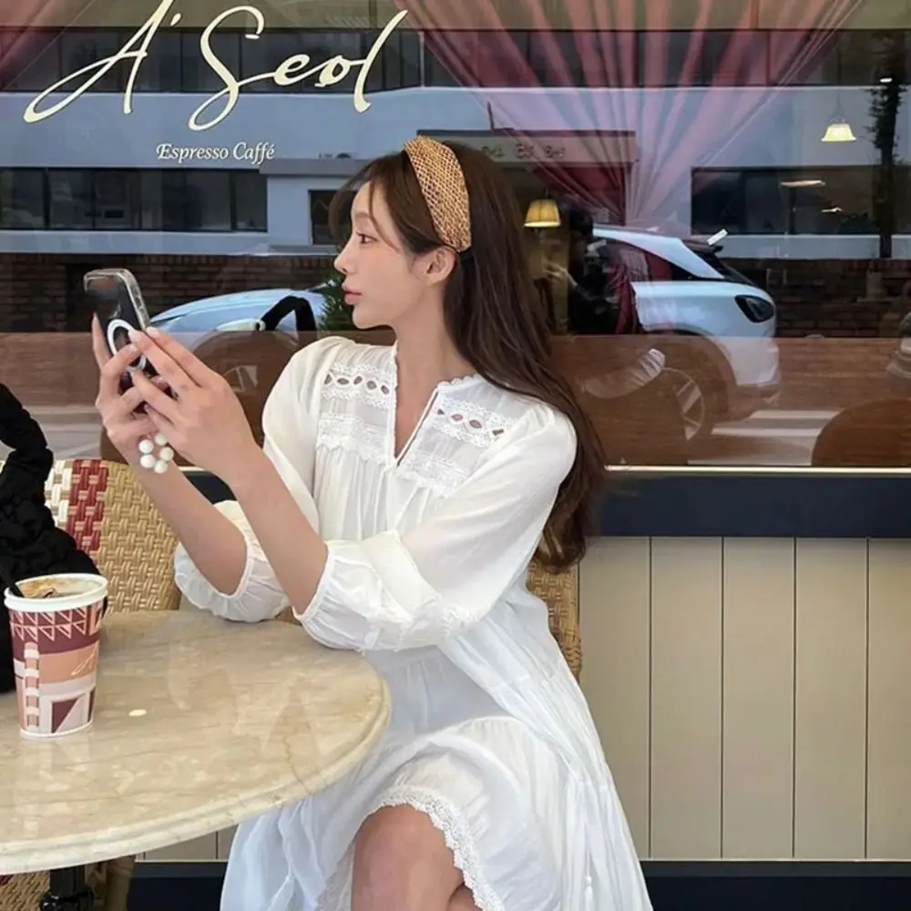 

Полая соломенная повязка на голову, повязка для волос в отпускном стиле, широкая повязка для волос с широкими краями, головные уборы в корейском стиле, обруч для волос в богемном стиле, макияж