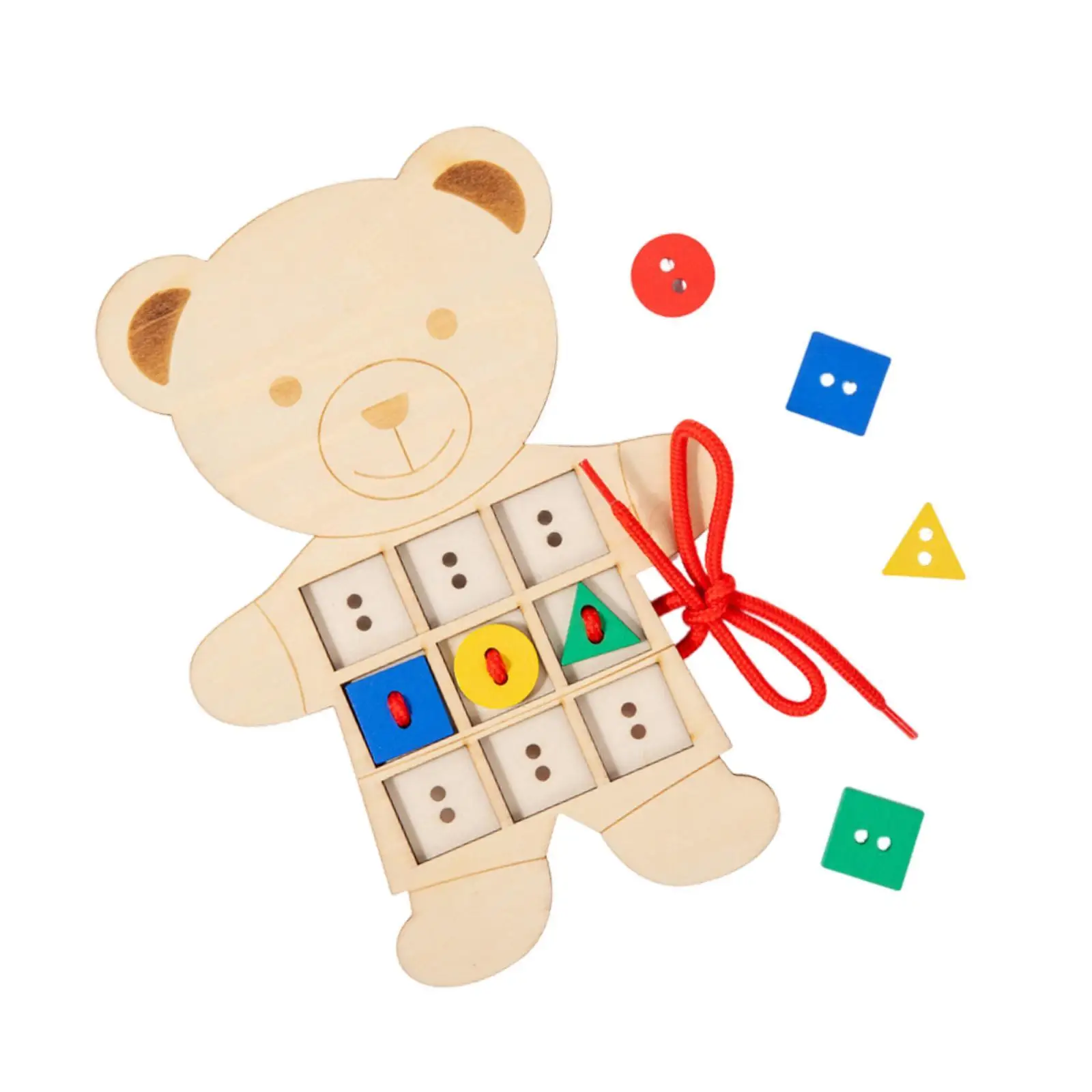 

Animals Lacing Card Button Matching, String Matching Game, Early Education ,Wood Threading Toy Wooden Lacing Toy,