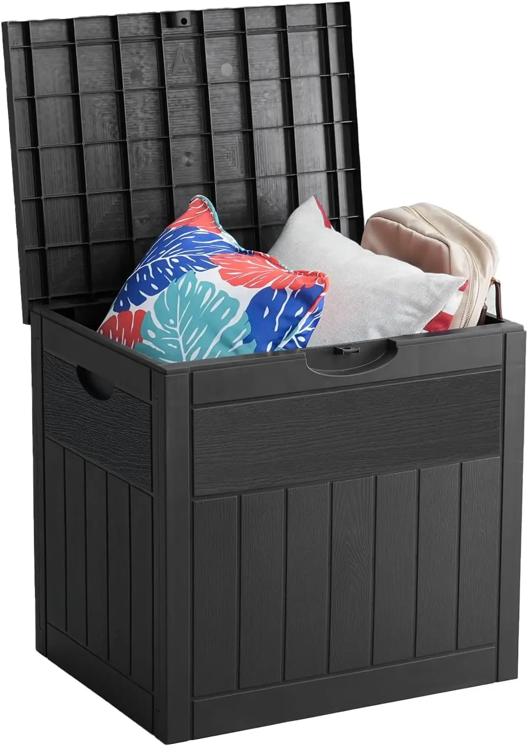 

31 Gallon Deck Box, Small Outdoor Storage Box Waterproof, Lockable Secure Package Bin Delivery Box for Outside Front Porch,