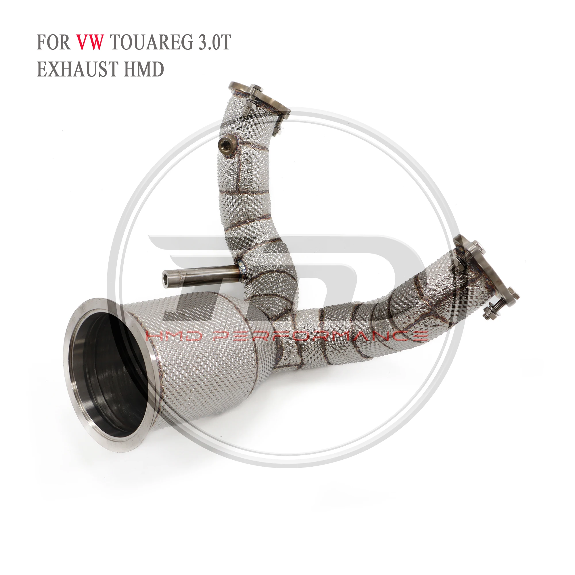 for Volkswagen Touareg 3.0T HMD Exhaust System High Flow Performance Downpipe  With Heat Shield Racing Pipe