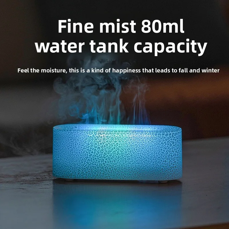 2026 Simulated Lava Colorful Flame Aromatherapy Machine USB Plug-in Desktop Ambient Light Spread Fragrance Air Humidification