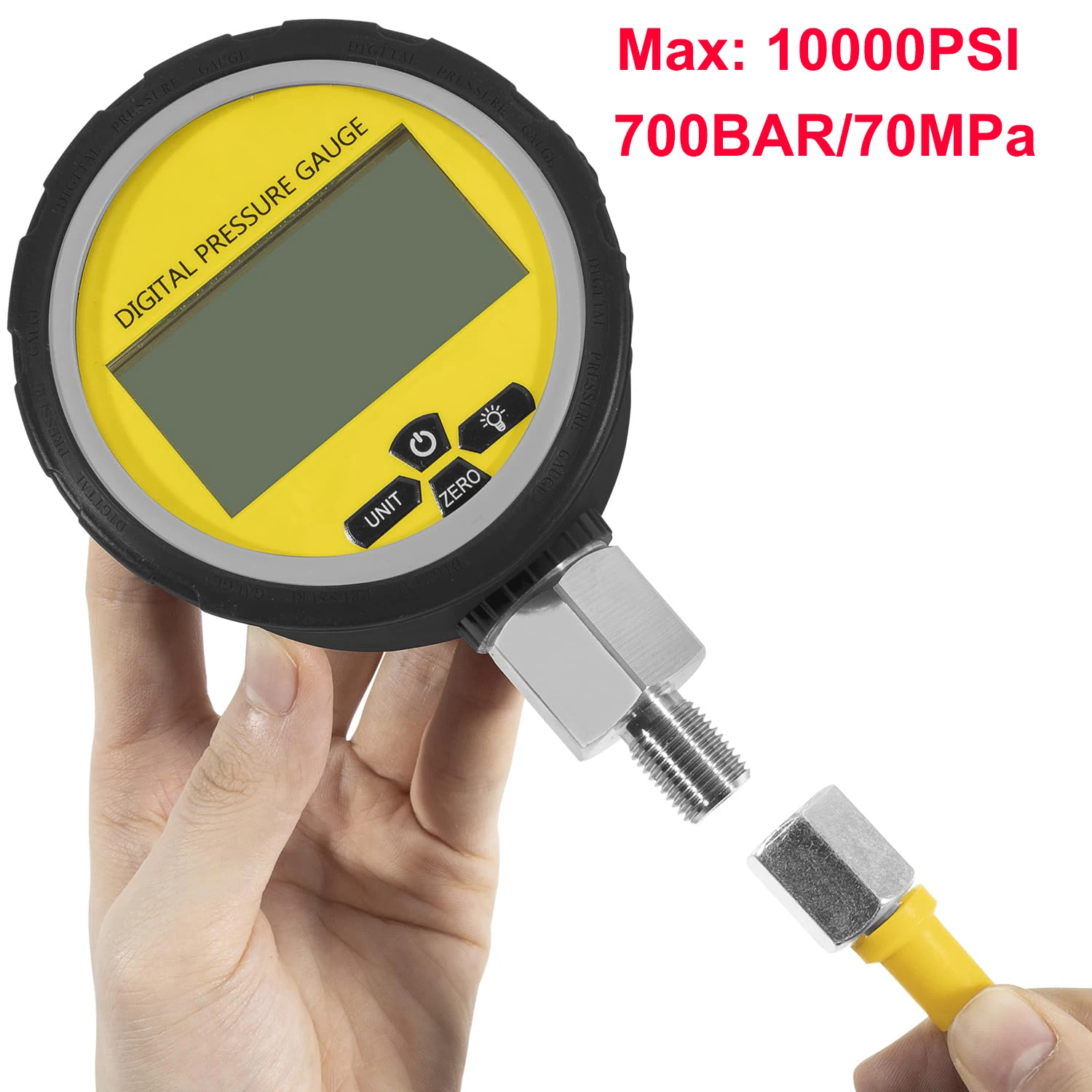 Digital Hydraulic Pressure Gauge 10000 PSI/700BAR 1/4