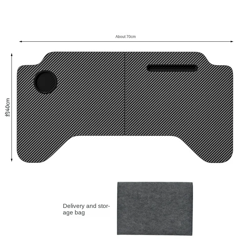 For Tesla Carbon Fiber Food Tray Desk Folding Car Dining Table Auto Computer Desk Tray For Tesla Model 3 Y Car Accessories