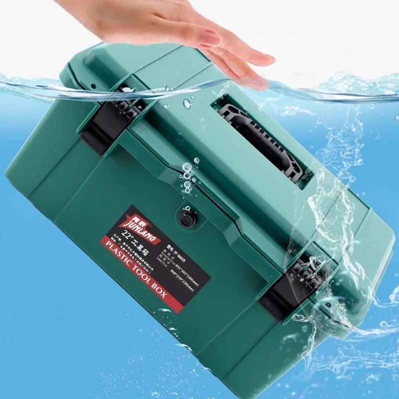 Heavy Duty Tool Box Secure Lockable Storage Organizer with Handle for Workshop and Site Maintenance Car Waterproof