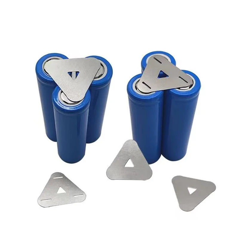 

100pcs/lot 18650 Lithium Battery Nickel Sheet 3P Triangle Spot Welding Sheet Thickness 0.12mm/0.15mm Steel Nickel-plated Sheet