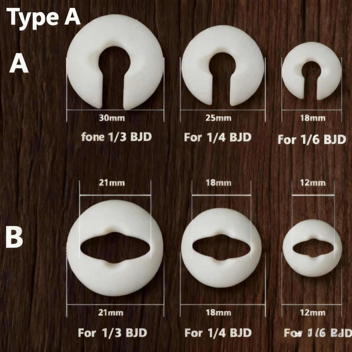 BJD Neck Connector 3/4/6 Size Doll Anti-Elastic Retraction Spacer Rubber Head Resin Head Pressure-Resistant Fit, BJD Accessories
