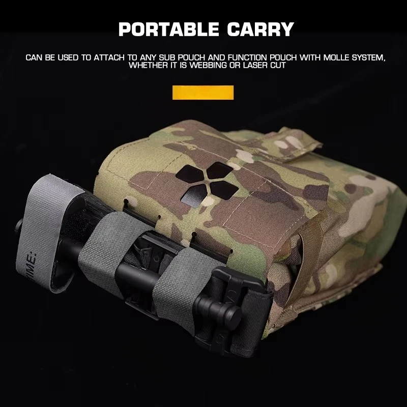 Tactical TQ Strap Tourniquet Holder MOLLE Carrier Fastener for SOF-T/C-A-T Retention Pouch Hunting Medical IFAK First Aid Kit view 5