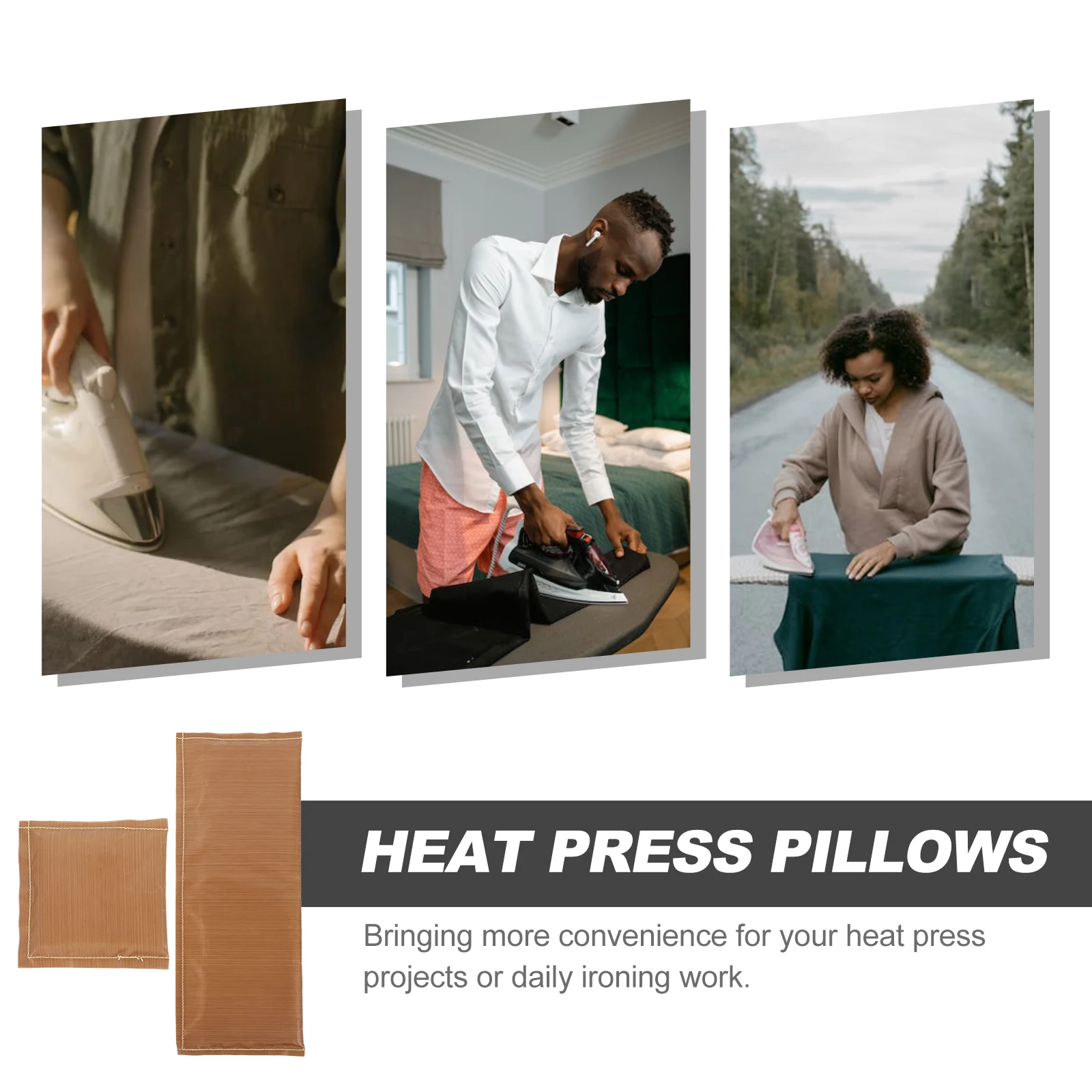 

2pcs Press Pillows Heat Transfer Pillow Reusable Ironing Mat For Vinyl Projects Heat Resistant Craft Mat Pressing Cushion Diy