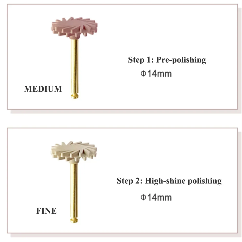 Dental Cyclone Polishing Wheel Suitable For Porcelain Composite Polishing Tool 2-step polishing system for dental clinics