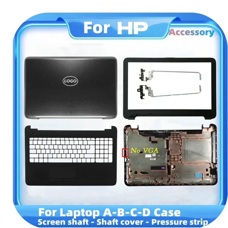 

NEW LCD Back Cover For HP 250 255 256 G4 15-AC 15-AF/AY Front Bezel/Hinges/Palmrest/Bottom Case Rear Lid Top Case Glossy Black
