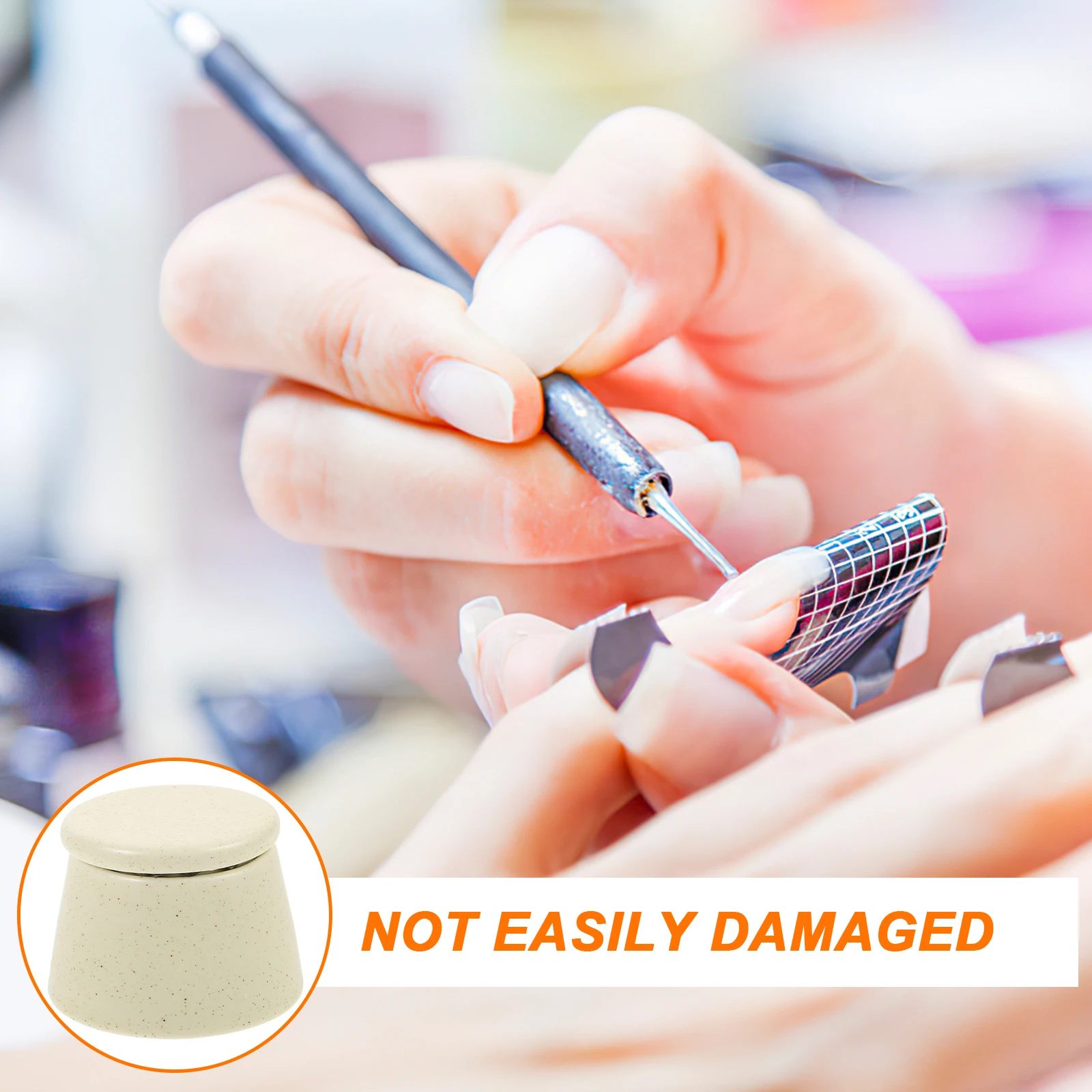 

Reusable Ceramic Nail Dish Cup with Lid Dappen Dish for Acrylic Nails Manicure Tools DIY Nail Art Kit Must Have