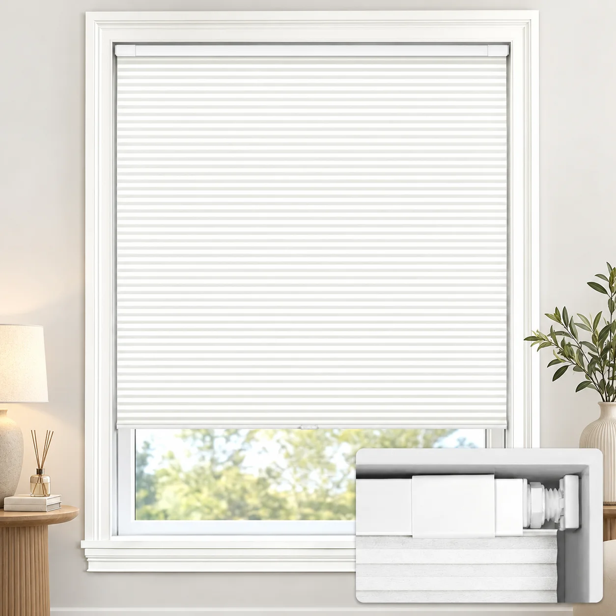Honeycomb Blinds Blackout Light Blocking Honeycomb Shades for Home Bedroom Windows Thermal Insulation Blinds Custom Size view 2