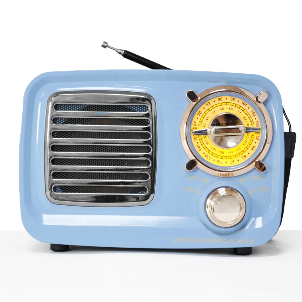Kemai Retro Radyo Small Rechargeable Mp3/Fm Band Usb Am Fm Sw Radio With Tf Card Slot