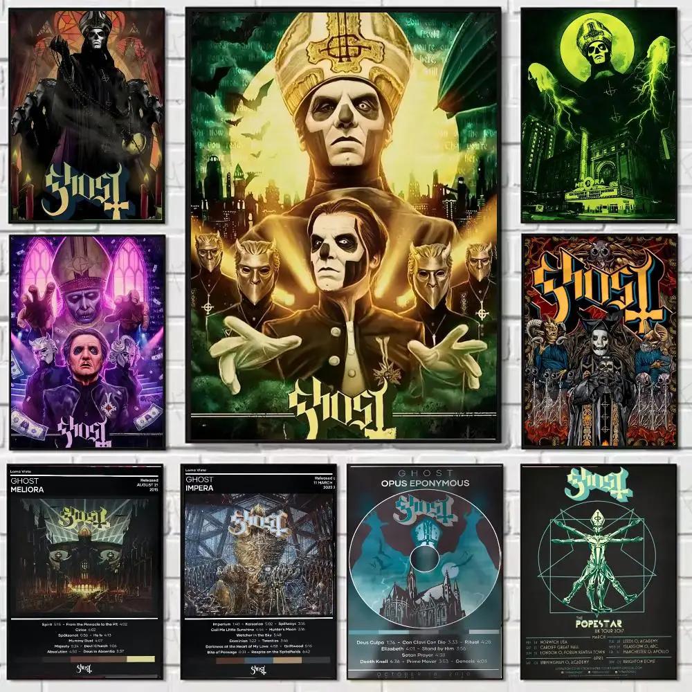 G-Ghost Band Classic Anime Poster Stickers, suitable for game rooms, bedrooms, corridors, home wall art decor, gifts