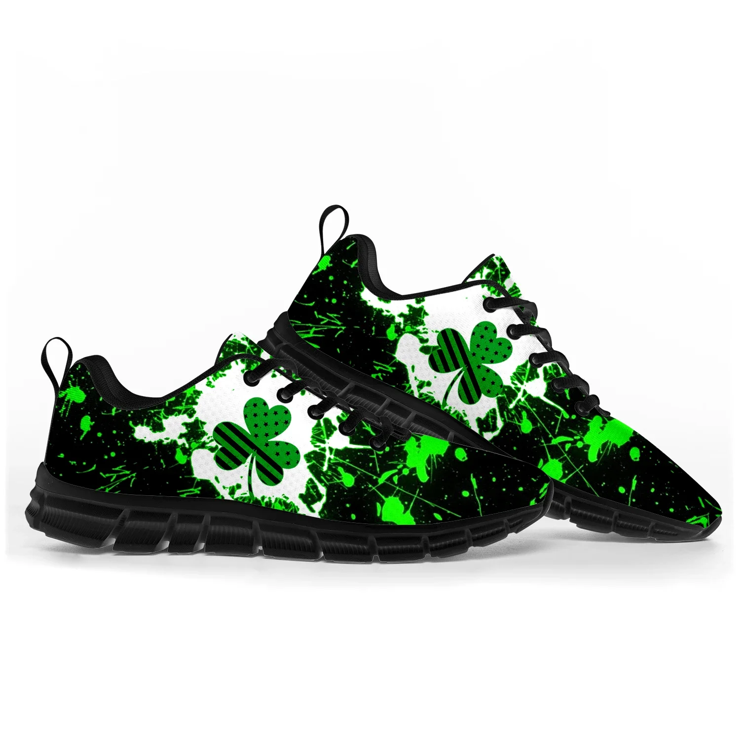 Lucky Shamrock Sports Shoes St Patricks Day Mens Womens Teenager Children Custom Sneakers Tailor-Made Shoe High Quality Couple