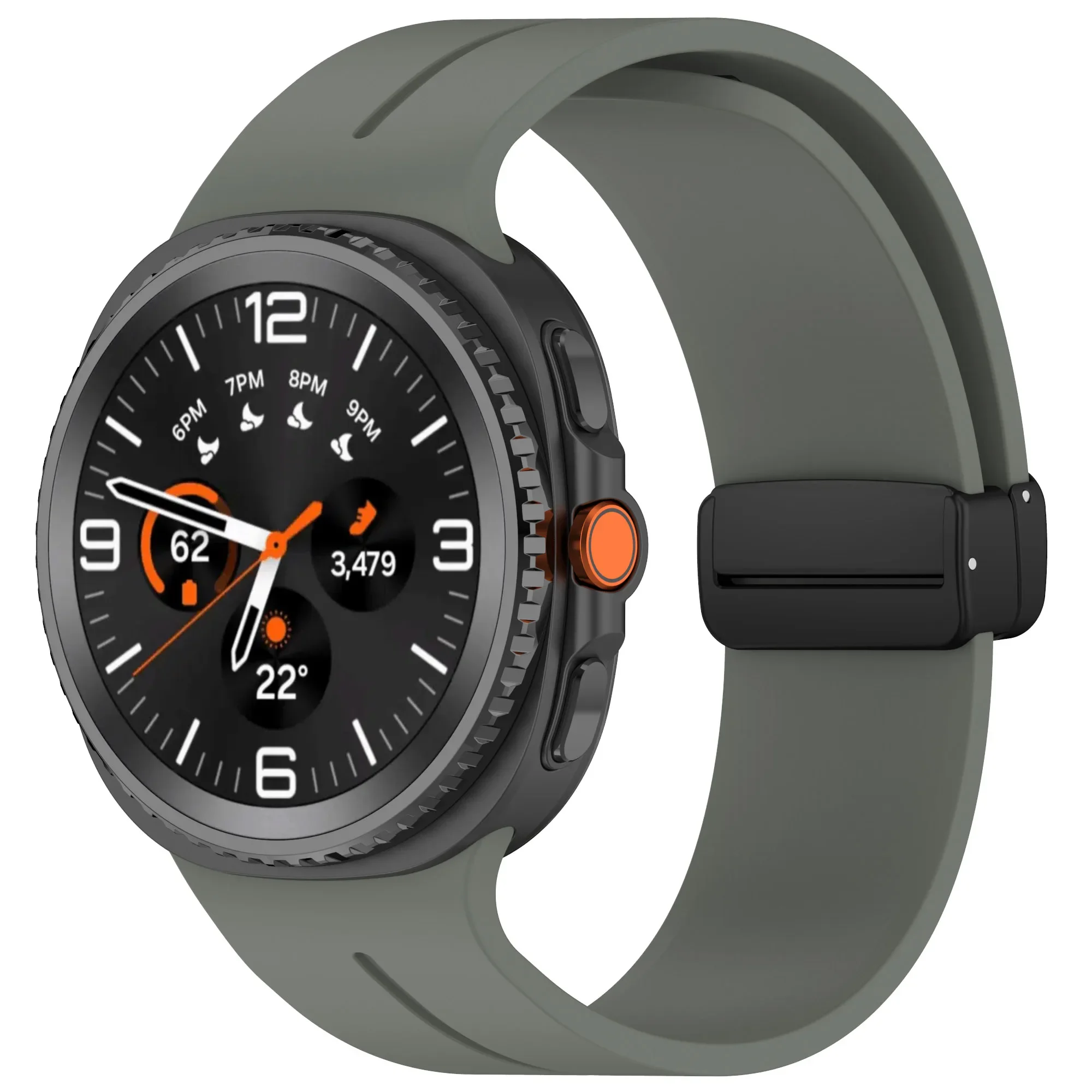 シリコンストラップ Samsung Galaxy Watch 8 40mm 44mm/8 Classic 46mm用 マグネット式ブレスレット リストバンド Samsung Galaxy Watch 8バンド用
