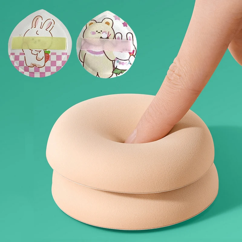 1/3 pçs para as mulheres ferramenta de beleza desenhos animados pó puff almofada ar bb creme fundação corretivo maquiagem esponjas rosto macio maquiagem