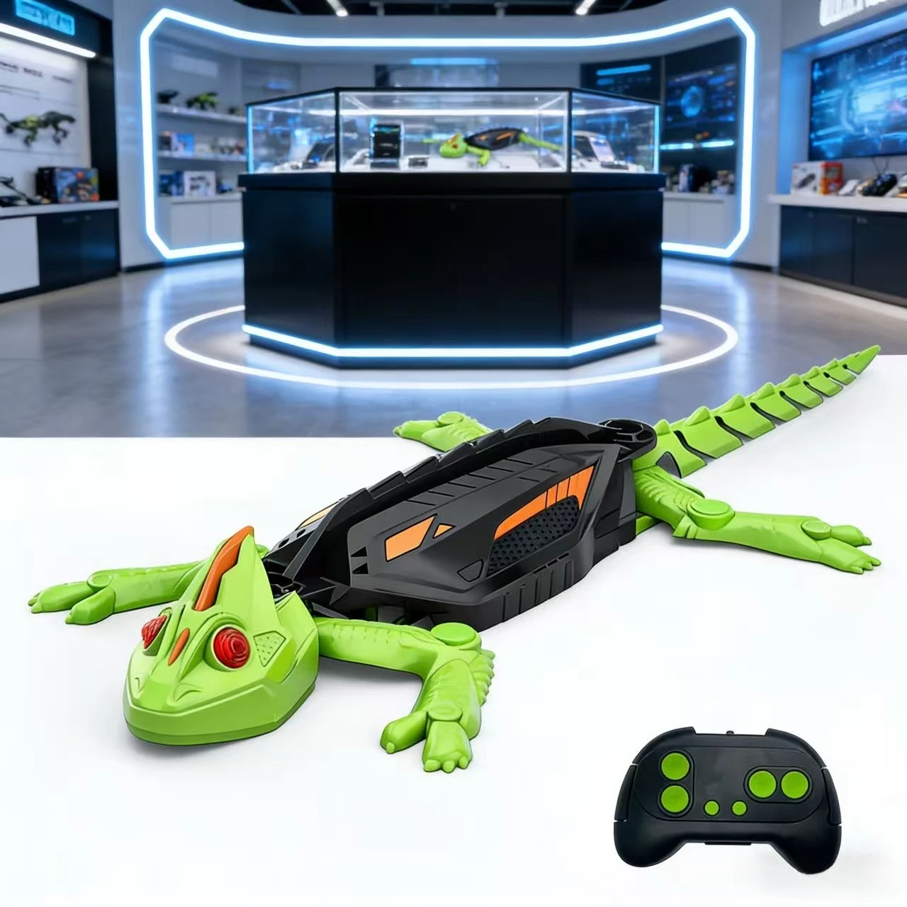 

Remote-Control Gecko Robot Toy, Bionic RC Lizard, Climbs Glass & Smooth Walls, Ideal Christmas Decoration