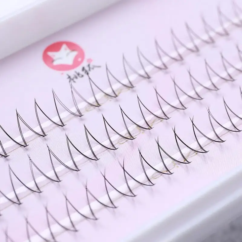 Korean V-Shaped Segmented False Eyelashes Natural Grafting Intersect Eyelash Extension Tool 8/9/10/11mm Eyelash Extension