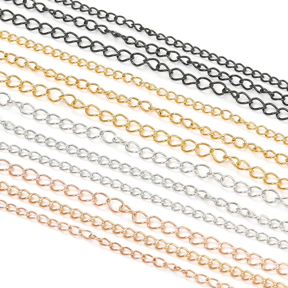 5 Meter Edelstahl Roségold Halsketten-Verlängerungsketten, Großpackung Armband-Verlängerungsketten für DIY-Schmuckherstellung – Detail 6