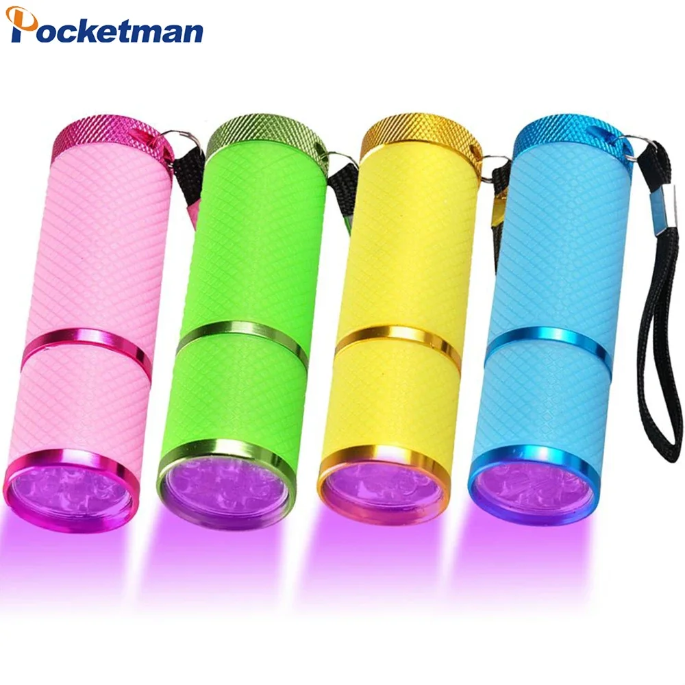 Mini lampe de poche ultraviolette injuste, lumière noire UV, 395 NM, lampes de poche pour chien de compagnie, durcissement de résine SAF, urine