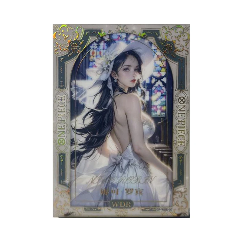 Anime ONE PIECE Rare WDR Refraction Game Cards Rebecca Nami Vivi Robin Yamato Toys for boys Collectible Cards Birthday Present