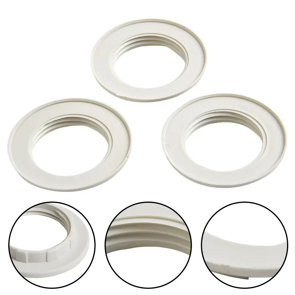 3Pcs E14 Plastic Lampshade Collar Ring Thread Lamp Light Shade Parts Bulb Holder Adapter Washer Transverter Retaining Fitting