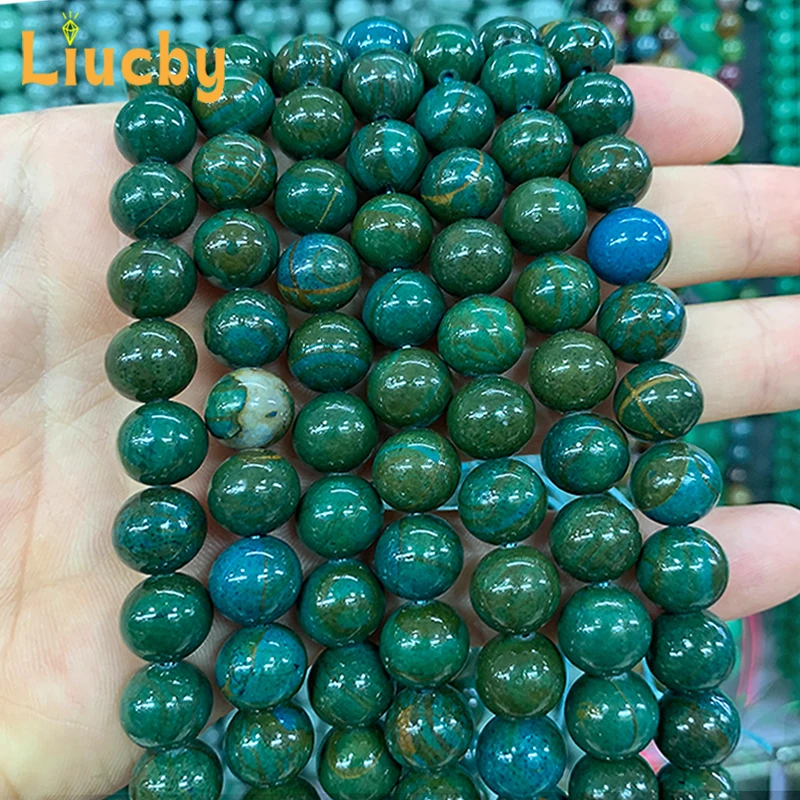 Blue Green Malachite Jaspers Handmade beads For Jewelry Making DIY Subcultures Handstring Accessories 15